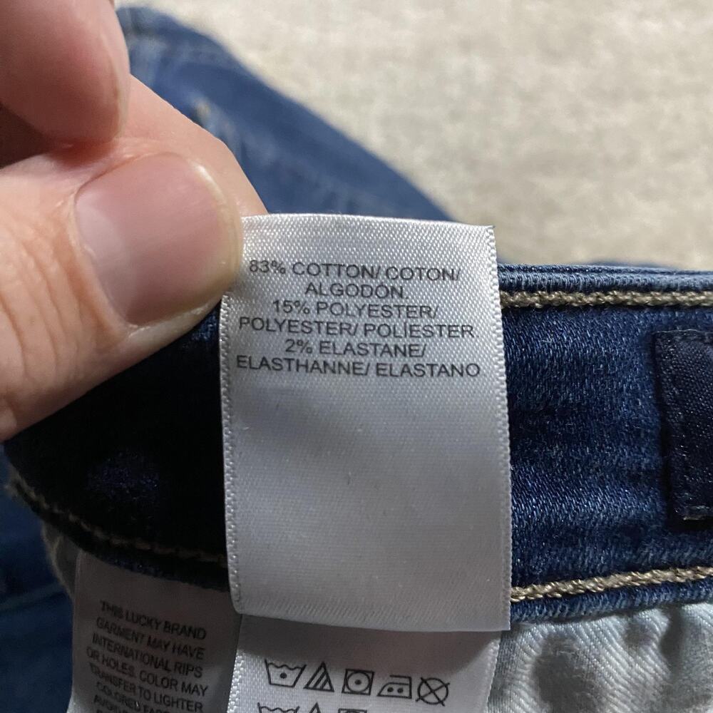 Lucky‎ Brand Sweet Boot Jeans Womens 12 Blue Wash Mid Rise Bootcut Stretch 31x31 - Picture 6 of 11